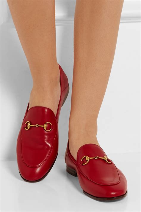 red gucci loafers women& 39|Gucci fur loafers women's.